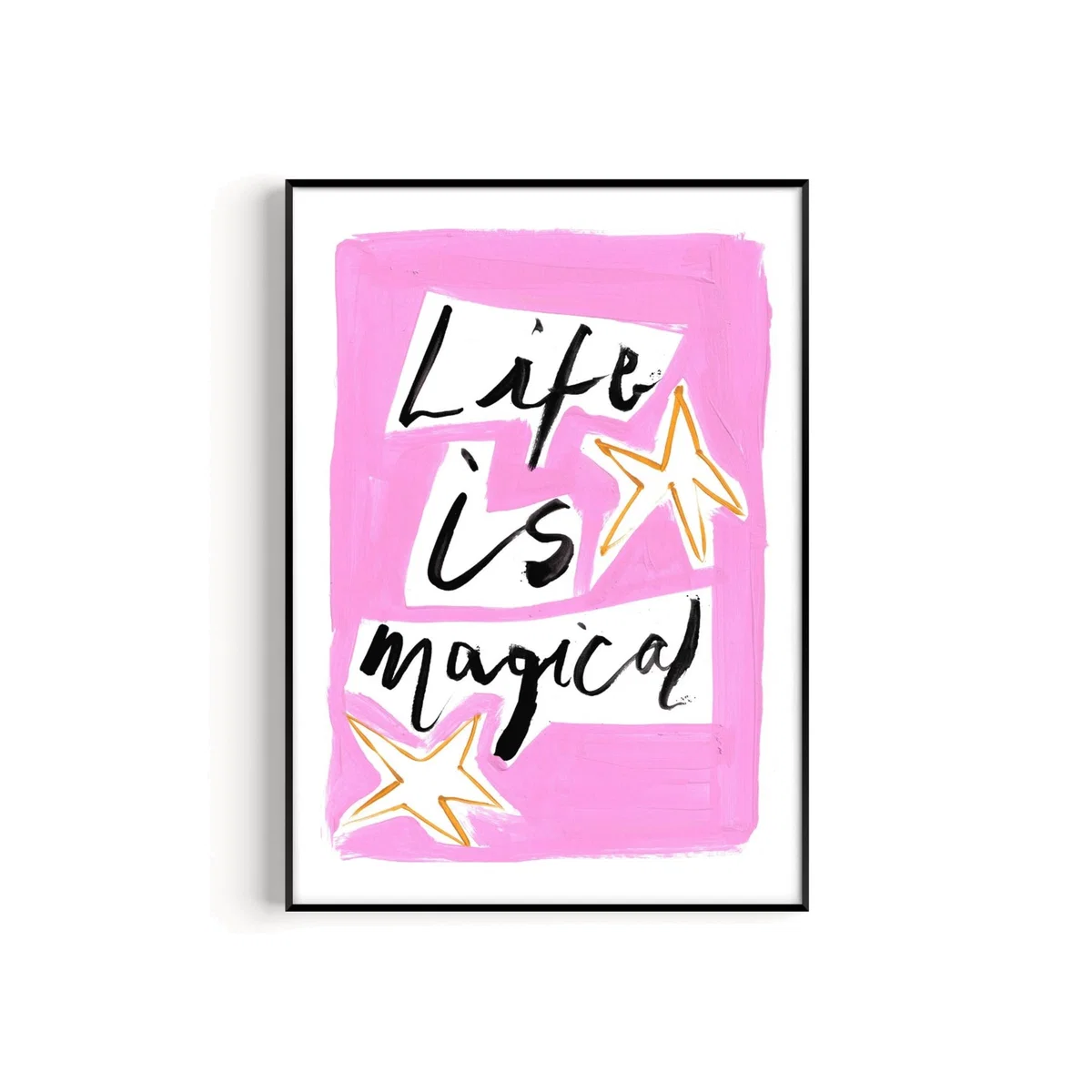 Pink / Purple Life Is Magical Hand Painted Art Print - A2 | Natalie Cass Art – image 1