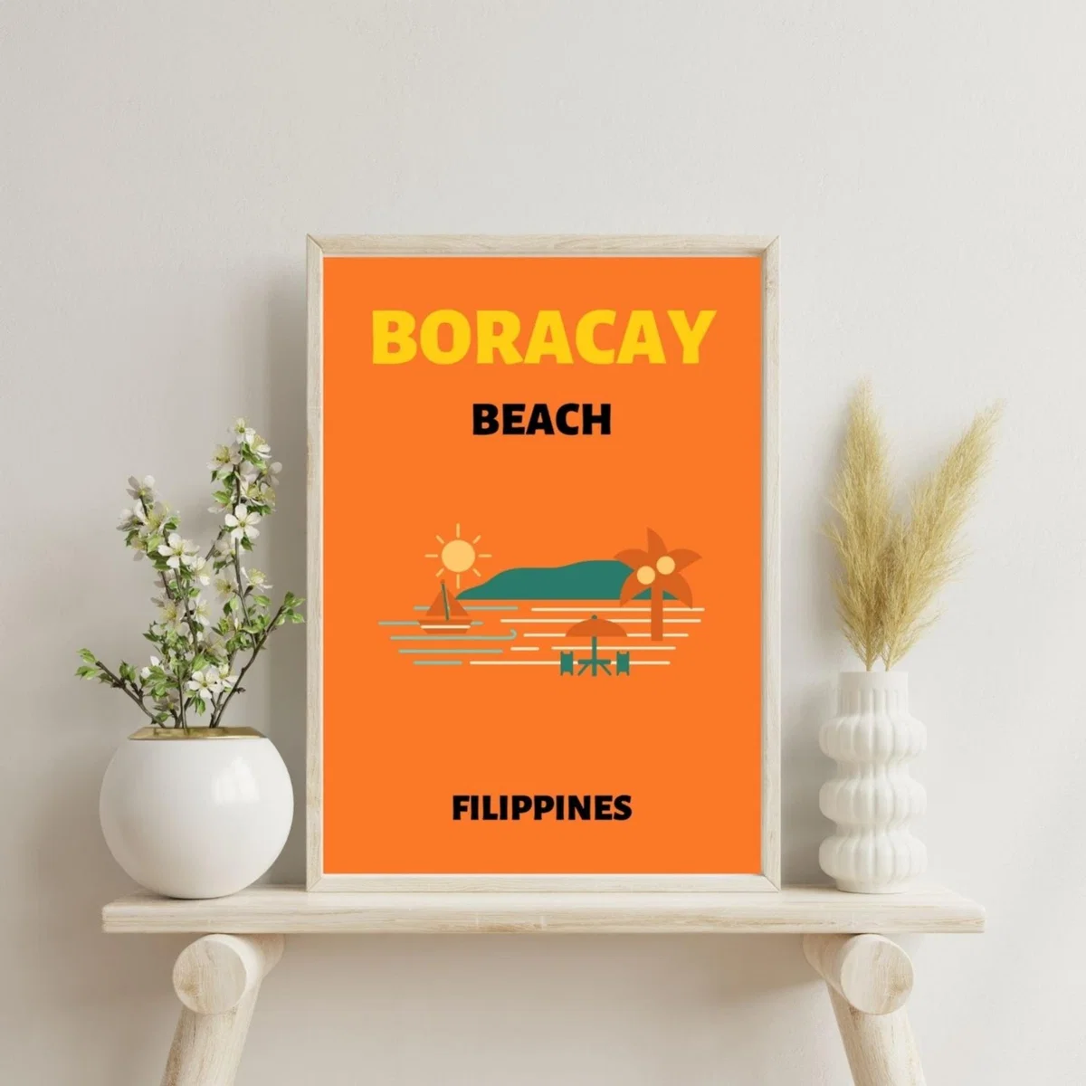 Yellow / Orange Boracay Beach Bliss Poster | Artchi – image 2