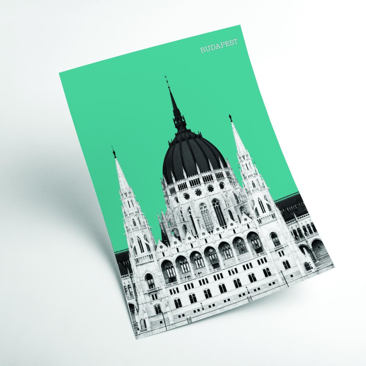 Halftone Budapest Green A2 420 X 594Mm Stanley Print House – image 2