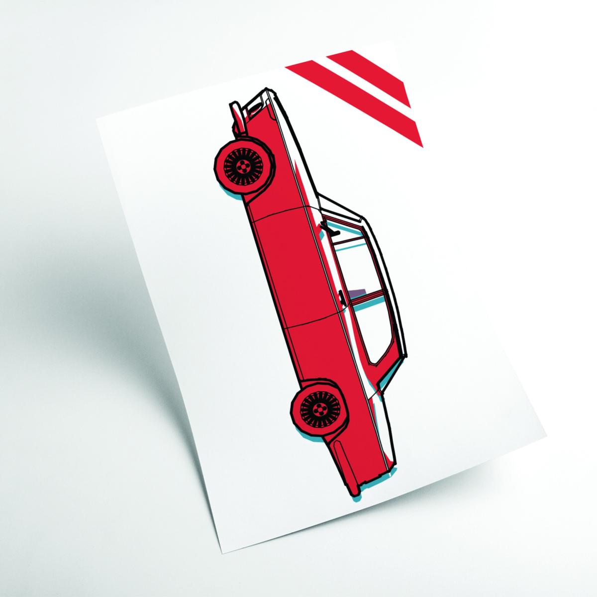 Red Car Extra Small Stanley Print House – image 2