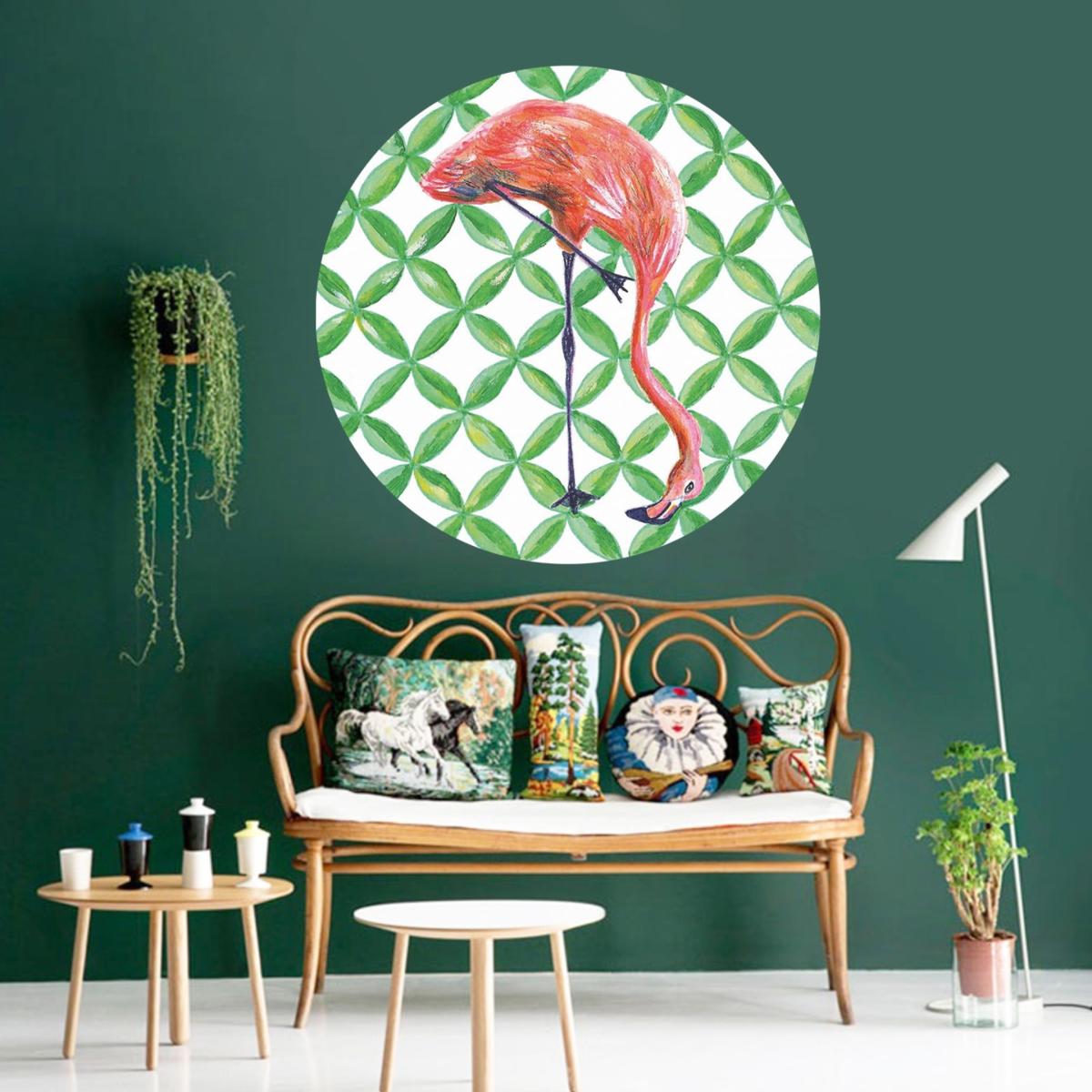 Circle Wall Sticker Flamingo Catchii – image 2
