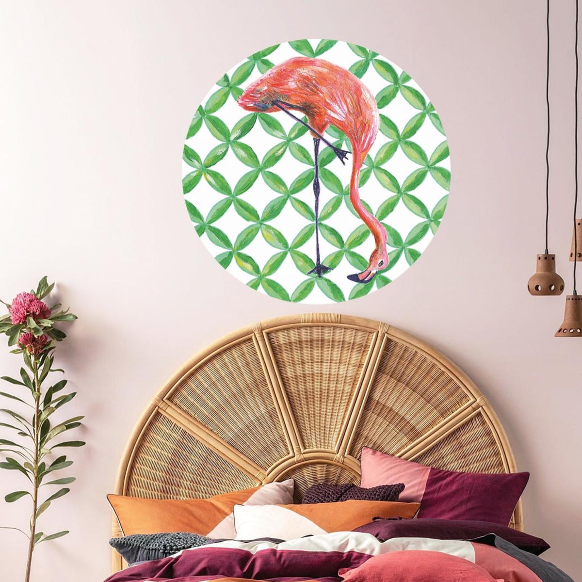 Circle Wall Sticker Flamingo Catchii – image 3