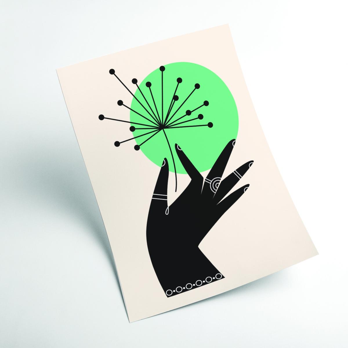 Green What A Pretty Flower A4 210 X 297Mm Stanley Print House – image 2