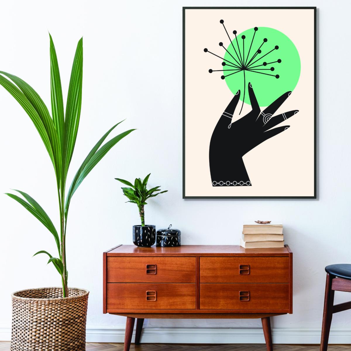 Green What A Pretty Flower A4 210 X 297Mm Stanley Print House – image 3