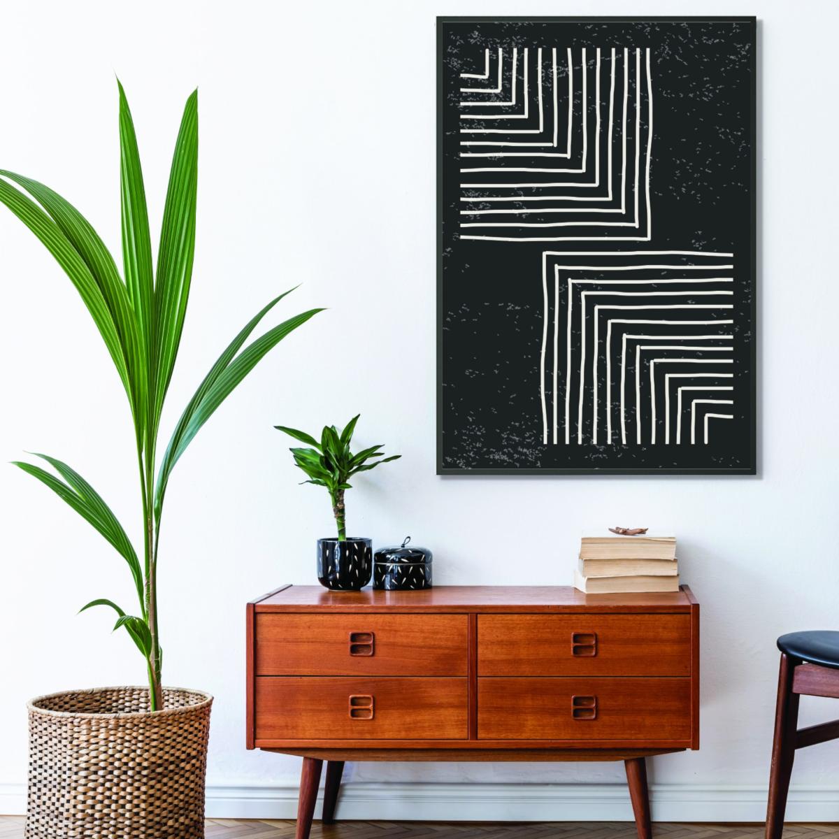Black And White Line 1 Extra Large Stanley Print House – image 3