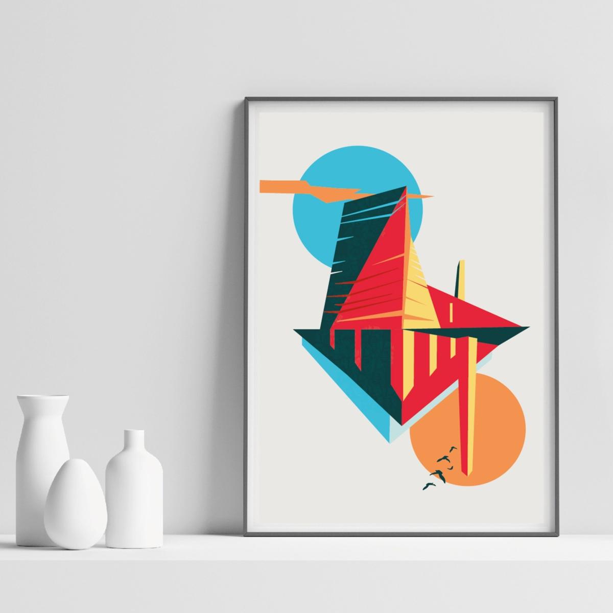 Tate Modern Architecture Art Print A3 297 X 420Mm Eye for London Prints – image 2