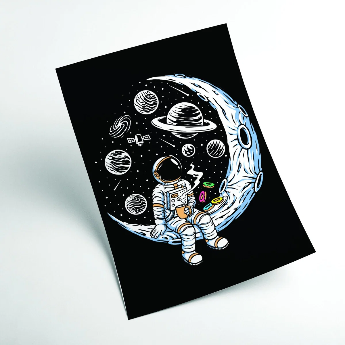 Blue Coffee And Donuts On The Moon A4 210 X 297Mm Stanley Print House – image 2