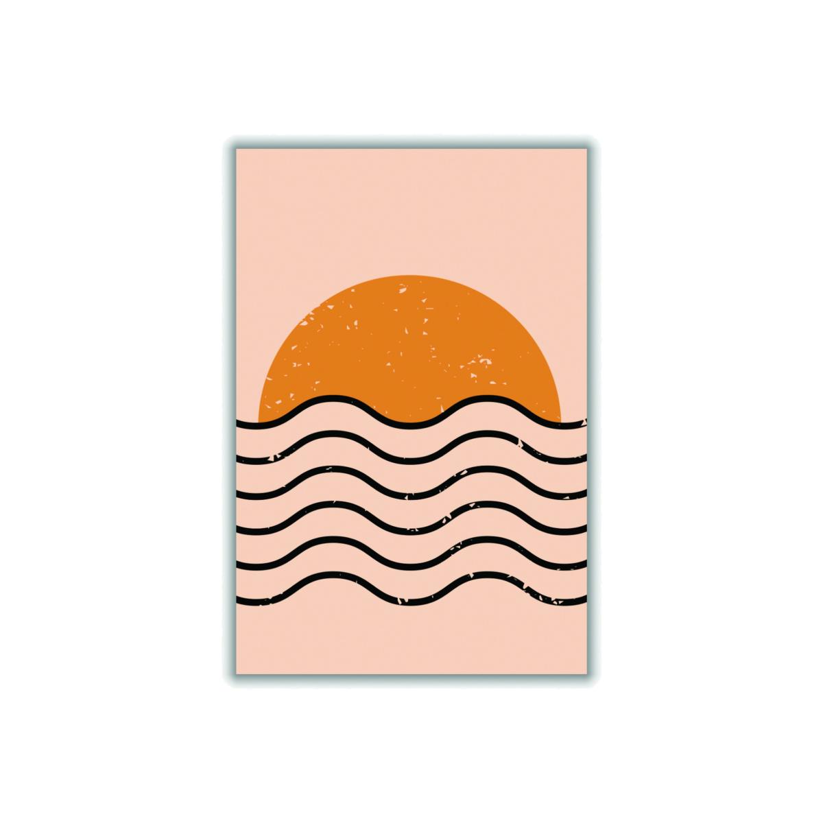 Yellow / Orange Everything Moves In Waves A4 210 X 297Mm Stanley Print House – image 1