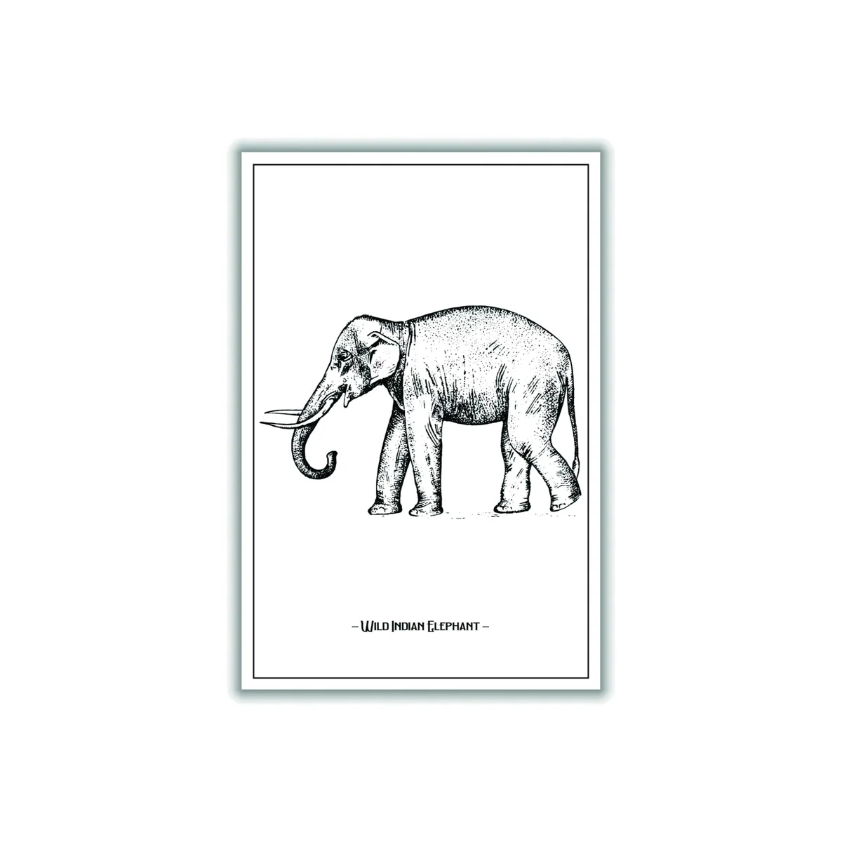 Black Wild Indian Elephant Extra Large Stanley Print House – image 1