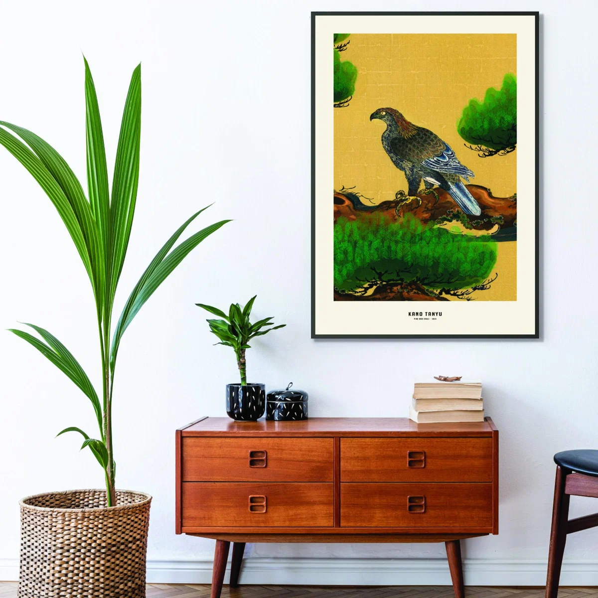 Brown Kano Tanyu - Pine And Eagle A2 420 X 594Mm Stanley Print House – image 3