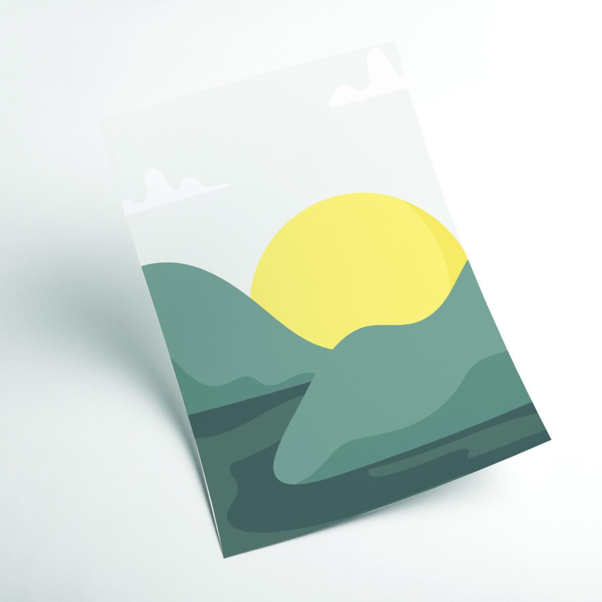 Yellow / Orange Boho Sunny Landscape #4 A3 297 X 420Mm Stanley Print House – image 2