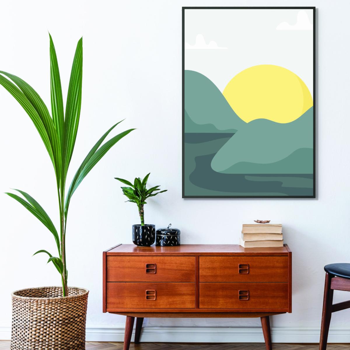 Yellow / Orange Boho Sunny Landscape #4 A3 297 X 420Mm Stanley Print House – image 3