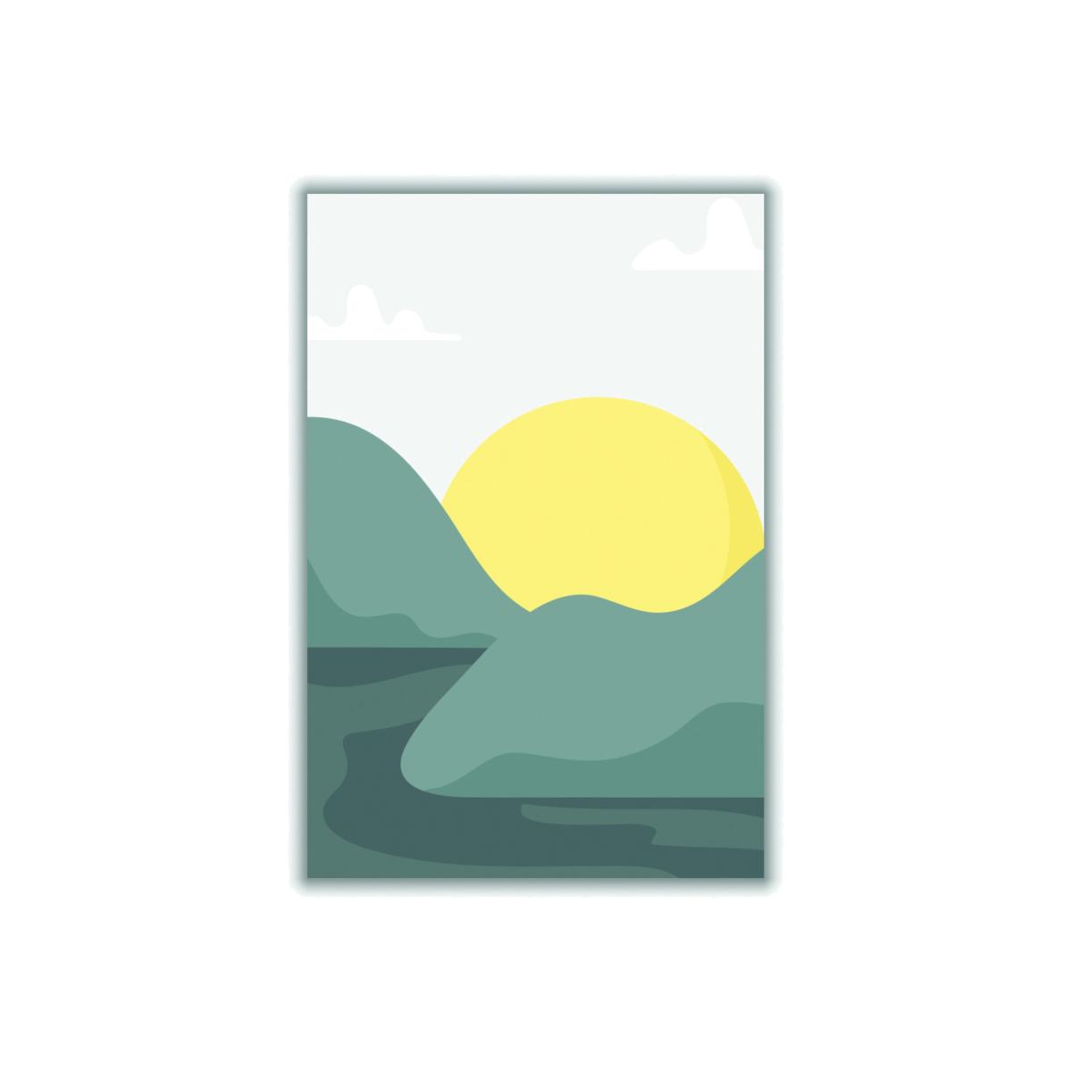 Yellow / Orange Boho Sunny Landscape #4 A3 297 X 420Mm Stanley Print House – image 1