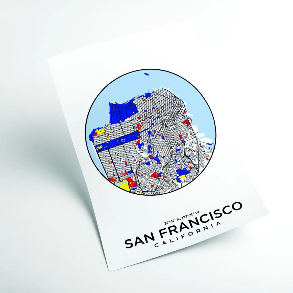 Blue Map Of San Fran Medium Stanley Print House – image 2