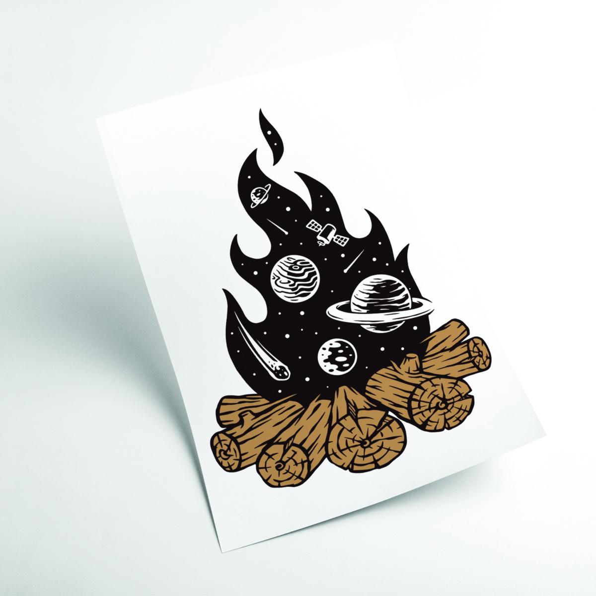 Brown Mystical Fire A3 297 X 420Mm Stanley Print House – image 2