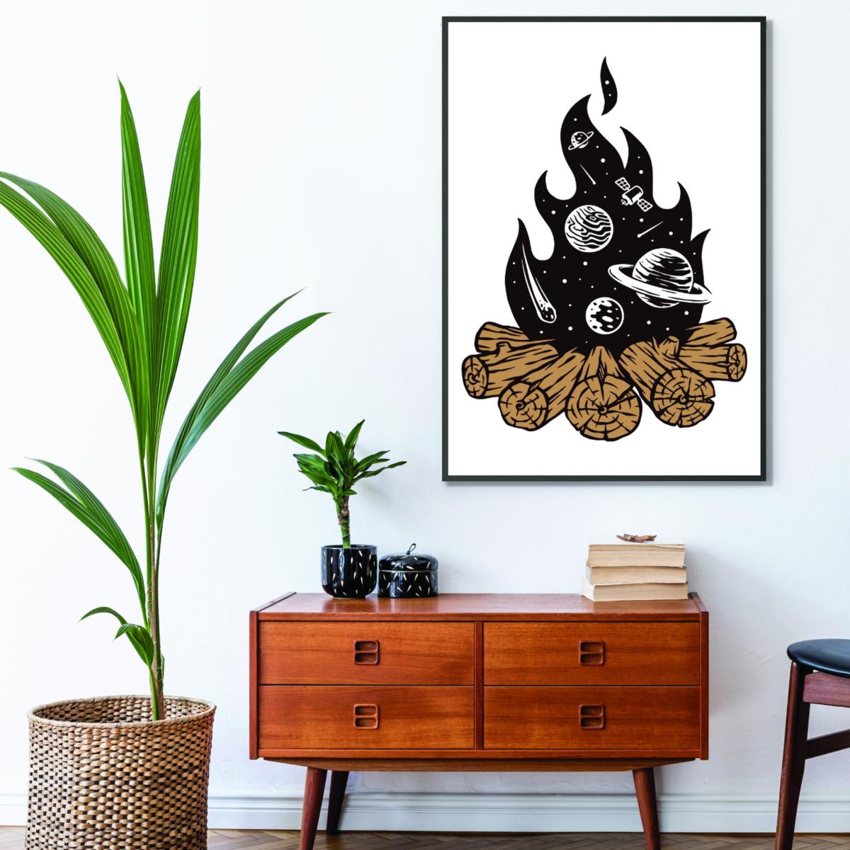 Brown Mystical Fire A3 297 X 420Mm Stanley Print House – image 3