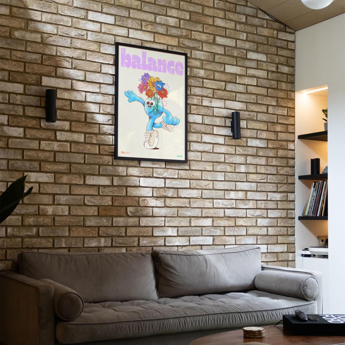 Blue / Pink / Purple Balance - Giclee Fine Art Print - Large | A2 | 420 X 594Mm | East Side Studio London – image 3
