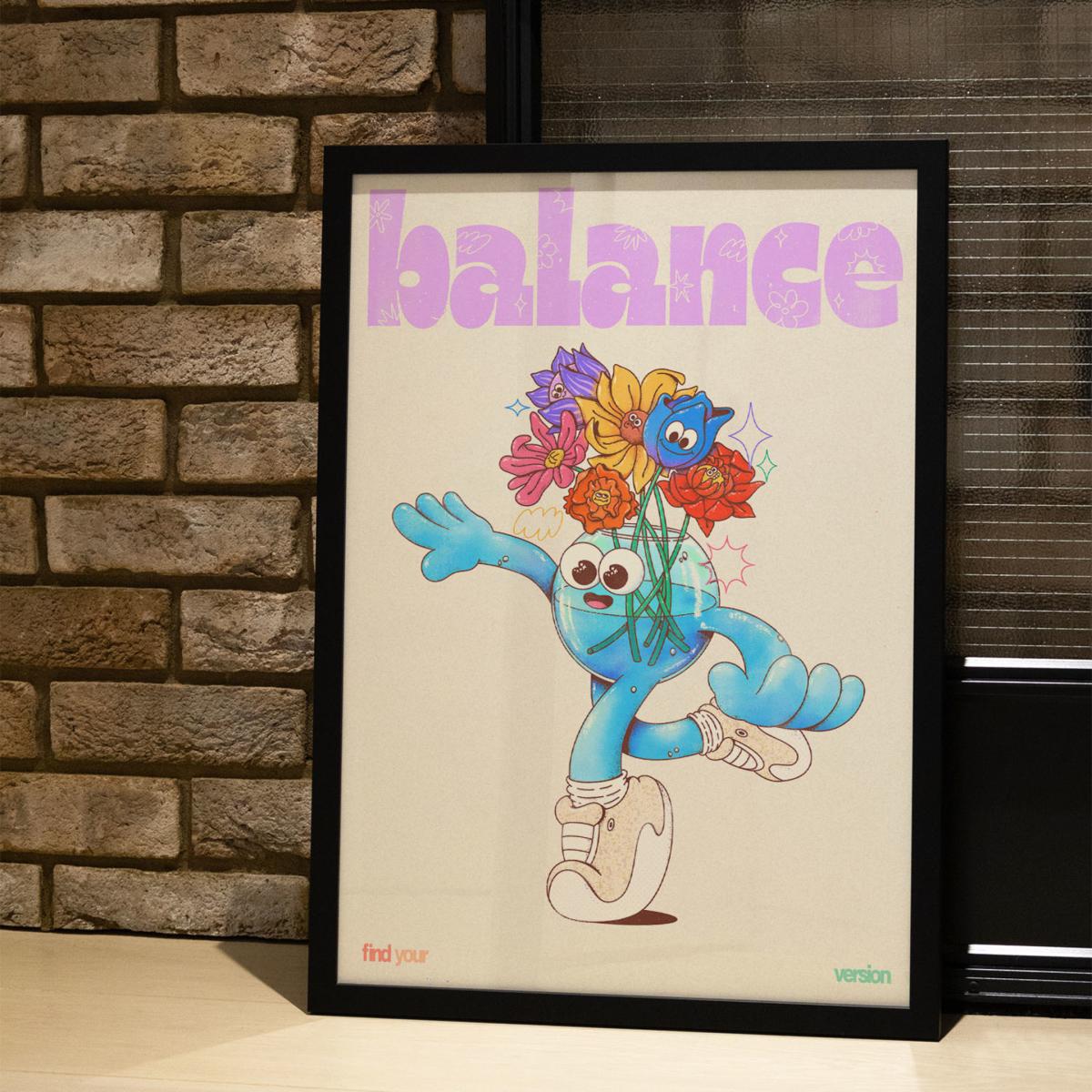 Blue / Pink / Purple Balance - Giclee Fine Art Print - Large | A2 | 420 X 594Mm | East Side Studio London – image 5
