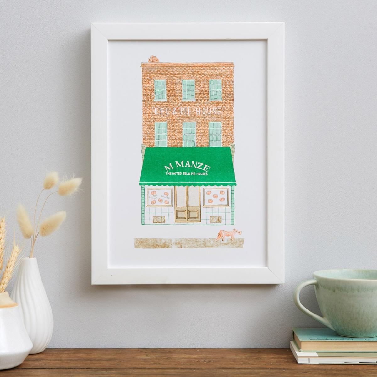 Pie Shop Risograph Print A4 Rosa & Clara Designs – image 2