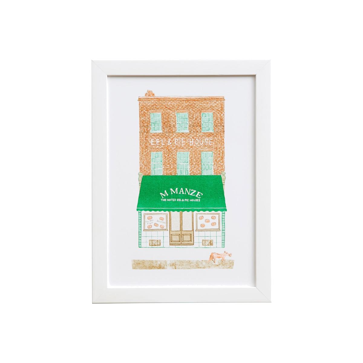 Pie Shop Risograph Print A4 Rosa & Clara Designs – image 1