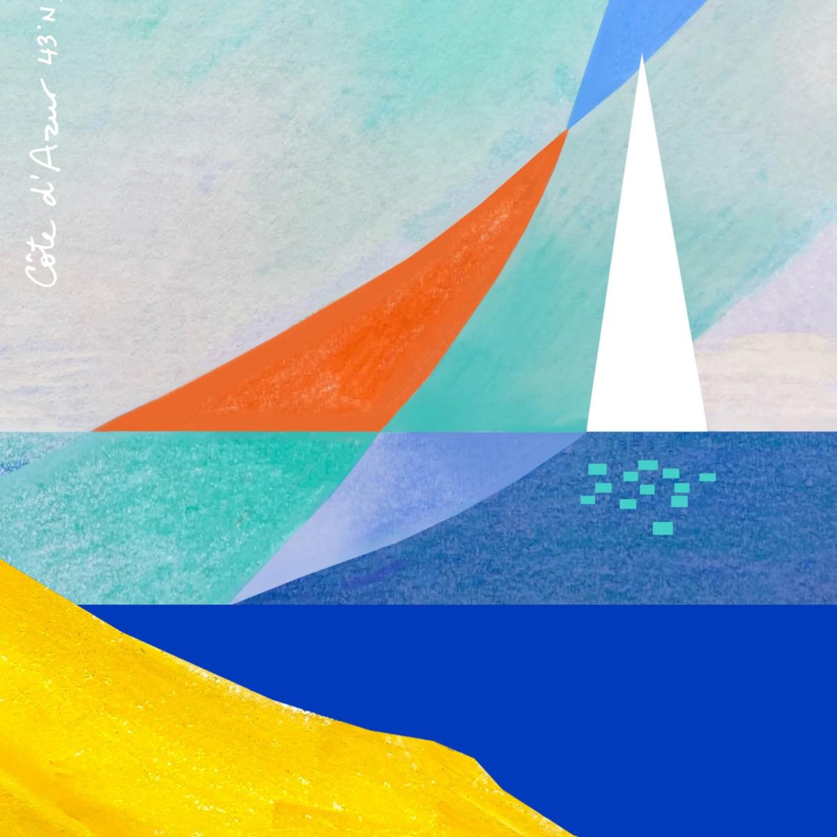 Cote D'azur Sailing Art Print: French Riviera Collection B Awol – image 8