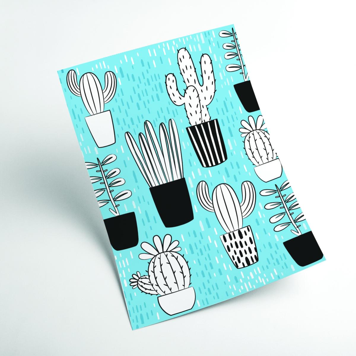 Blue Cactus Vibes #1 A3 297 X 420Mm Stanley Print House – image 2