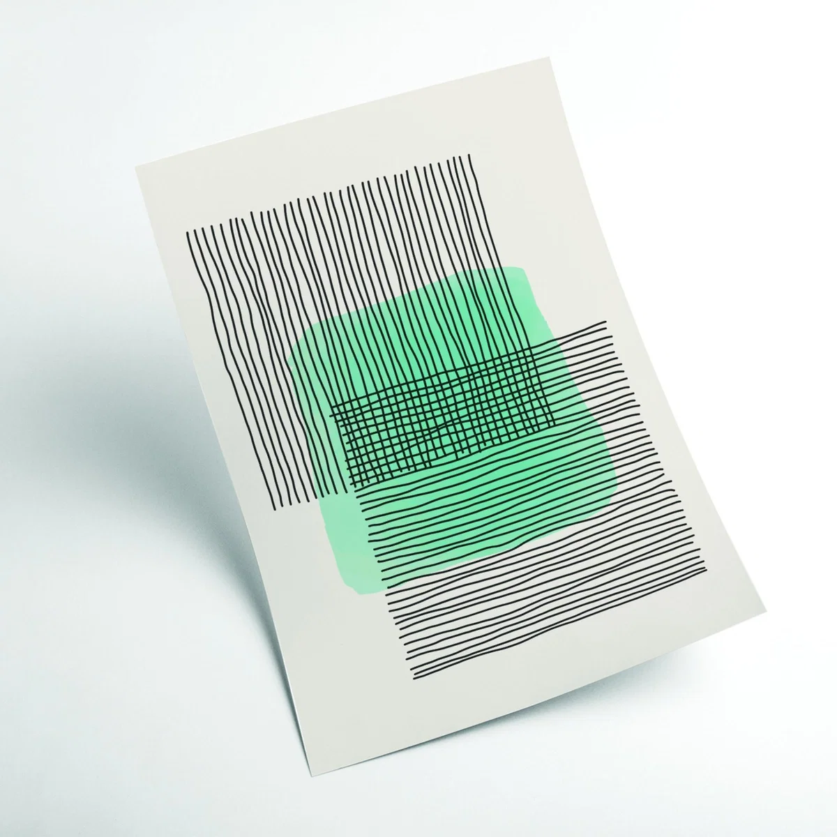 Light Green Abstract #3 A2 420 X 594Mm Stanley Print House – image 2