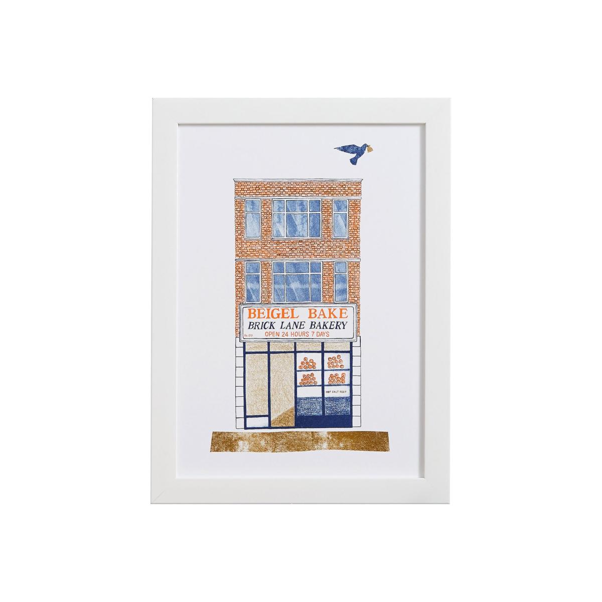 Beigel Bake Risograph Print - A4 Rosa & Clara Designs – image 1