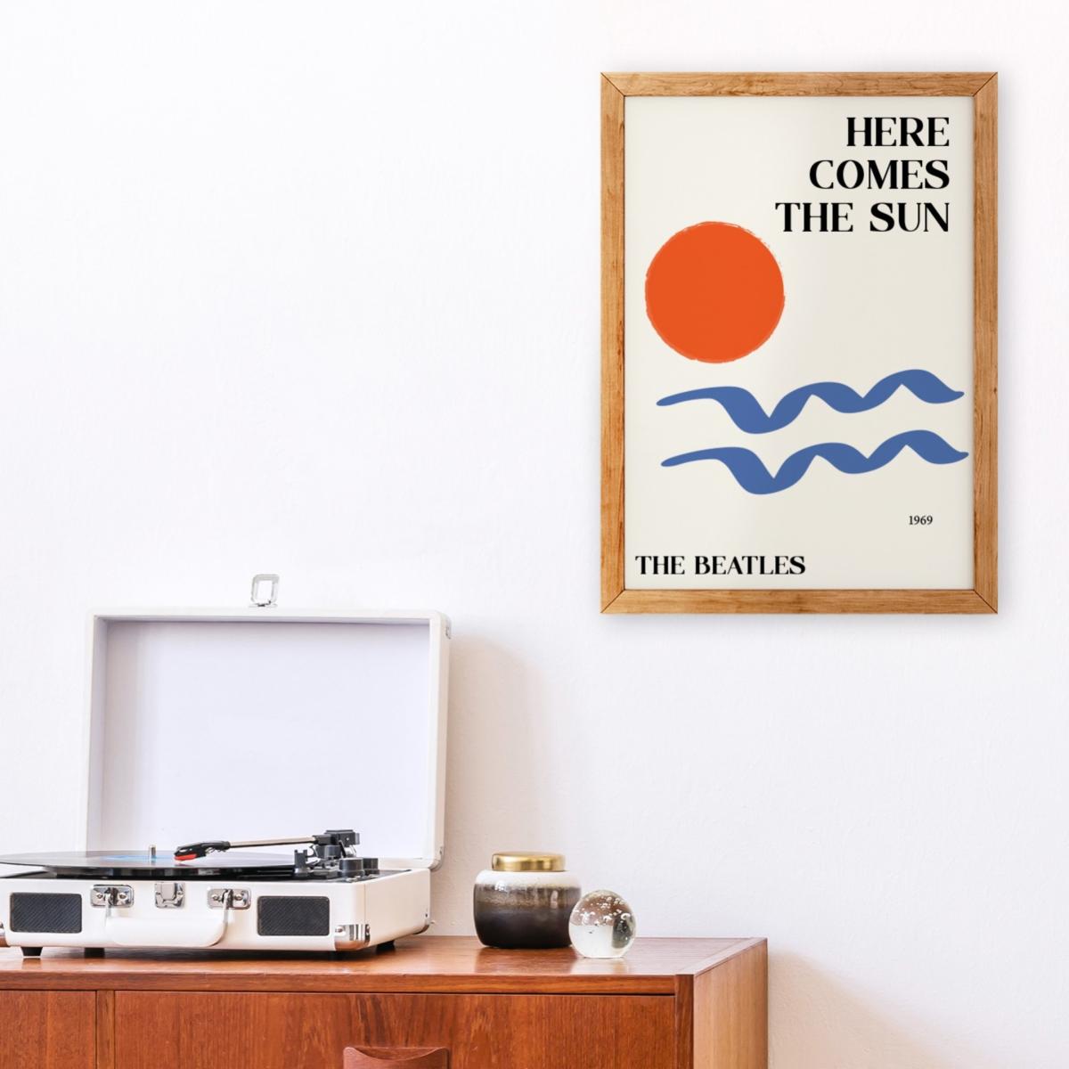 Here Comes The Sun Beatles Inspired Retro Giclée Art Print A3 297 X 420Mm Fanclub – image 3