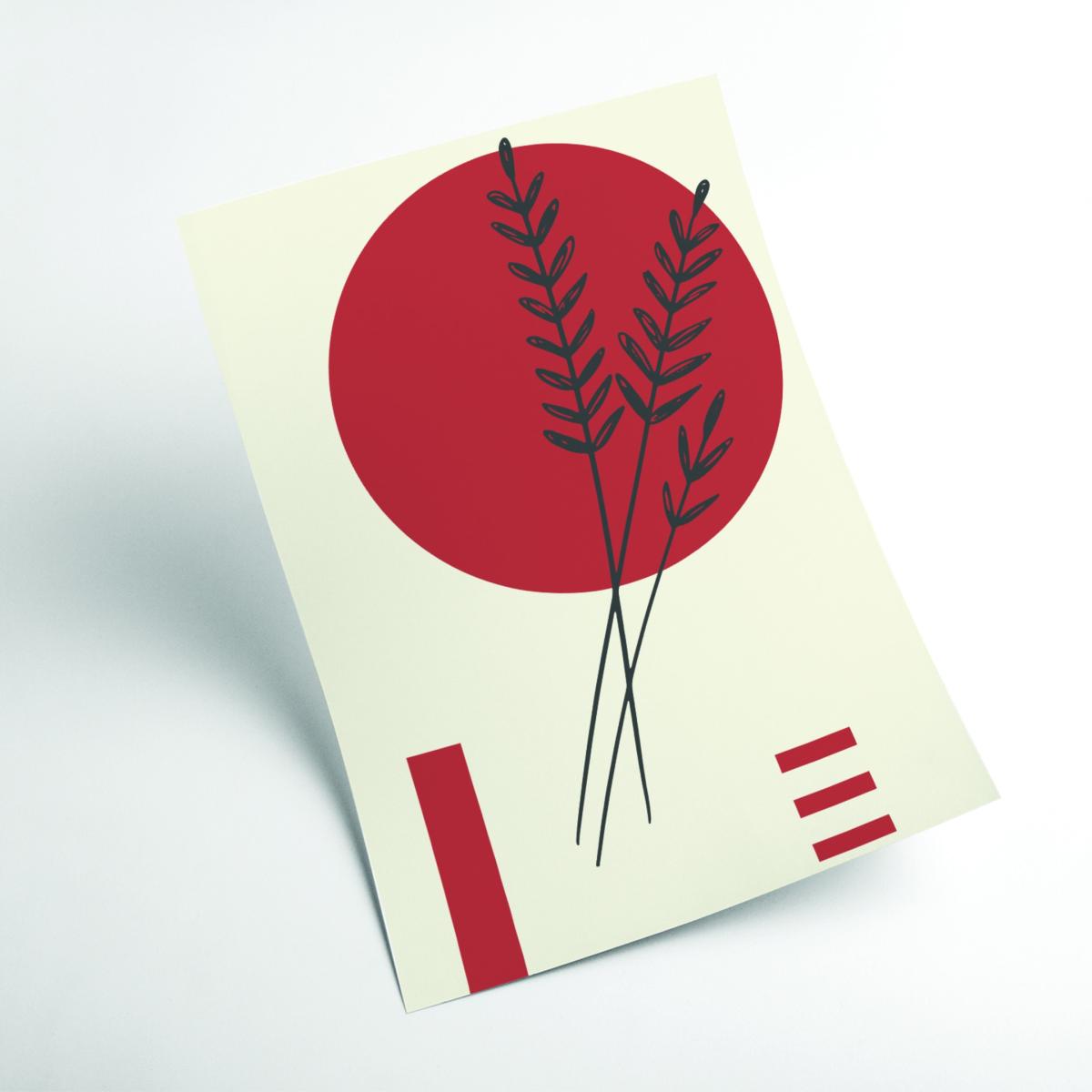 Red Boho Botanicals 2 Small Stanley Print House – image 2