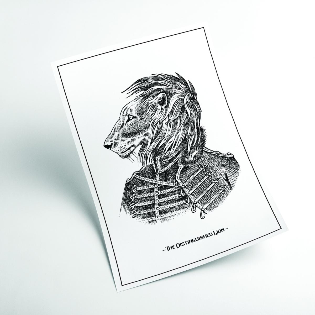 Grey The Distinguished Lion Extra Large Stanley Print House – image 2