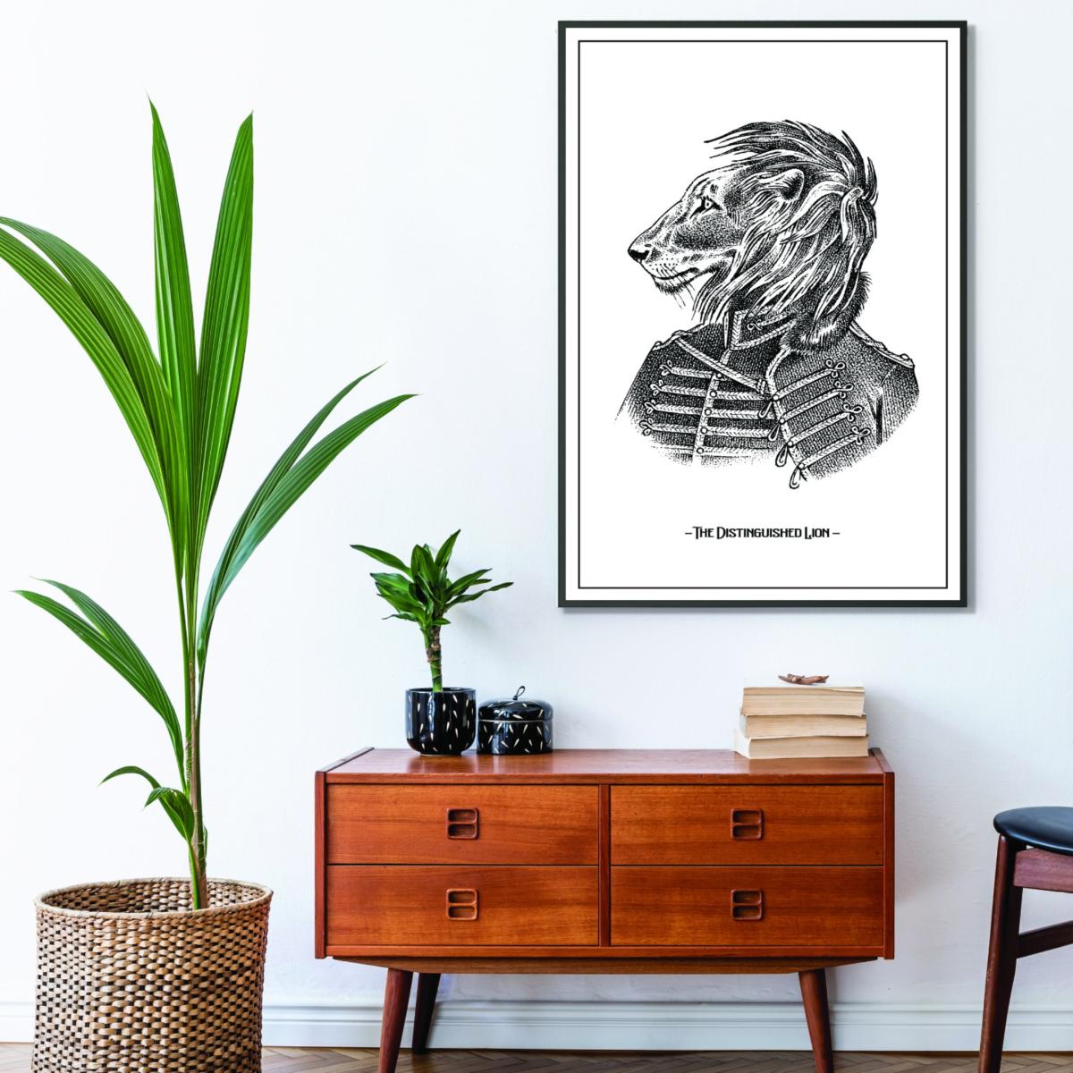 Grey The Distinguished Lion Extra Large Stanley Print House – image 3