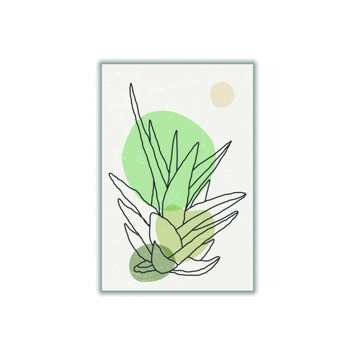 Green Color Abstract Agave #3 Small Stanley Print House – image 1