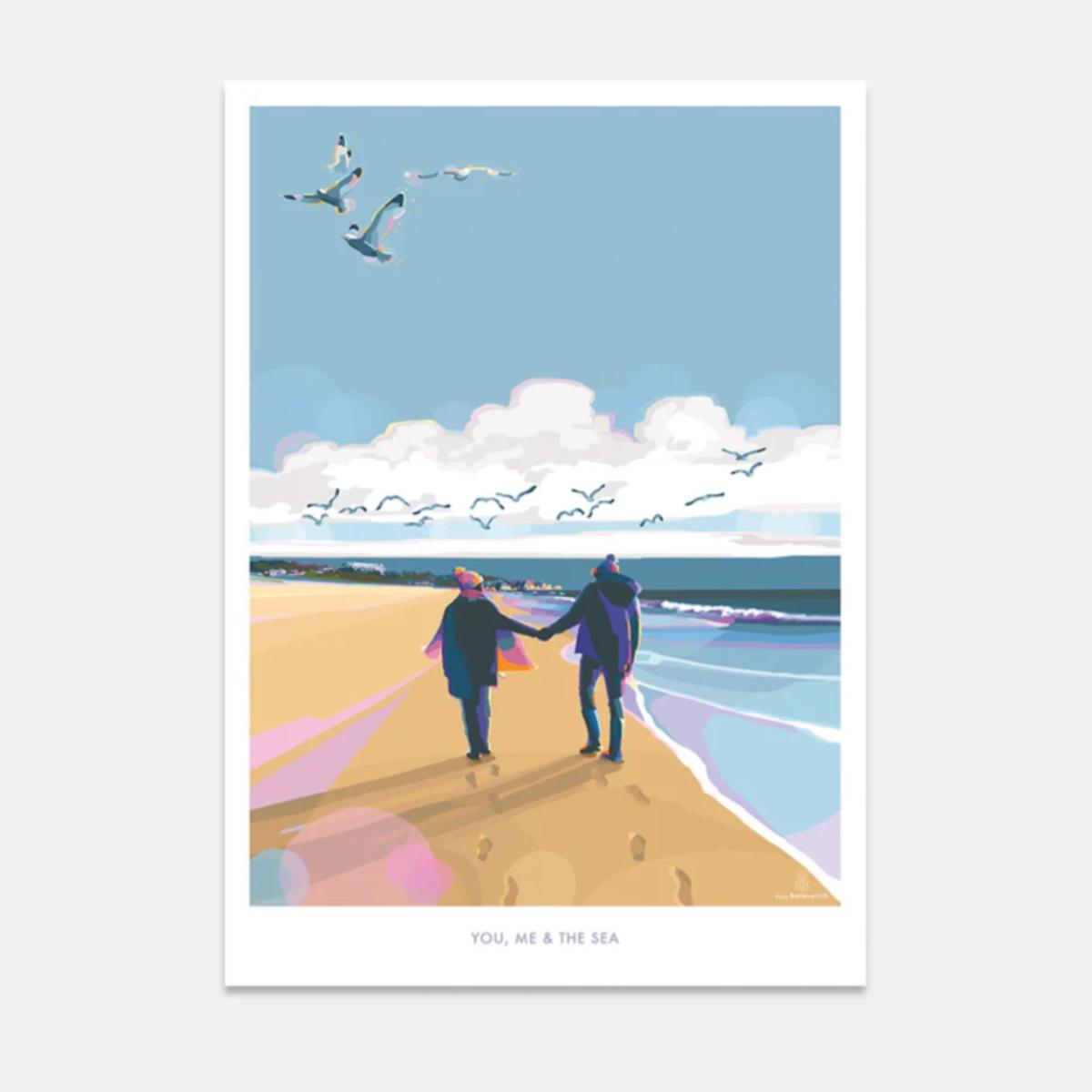 You, Me & The Sea Inspirational Quote Print | A4 | 210 X 297Mm | Becky Bettesworth – image 3