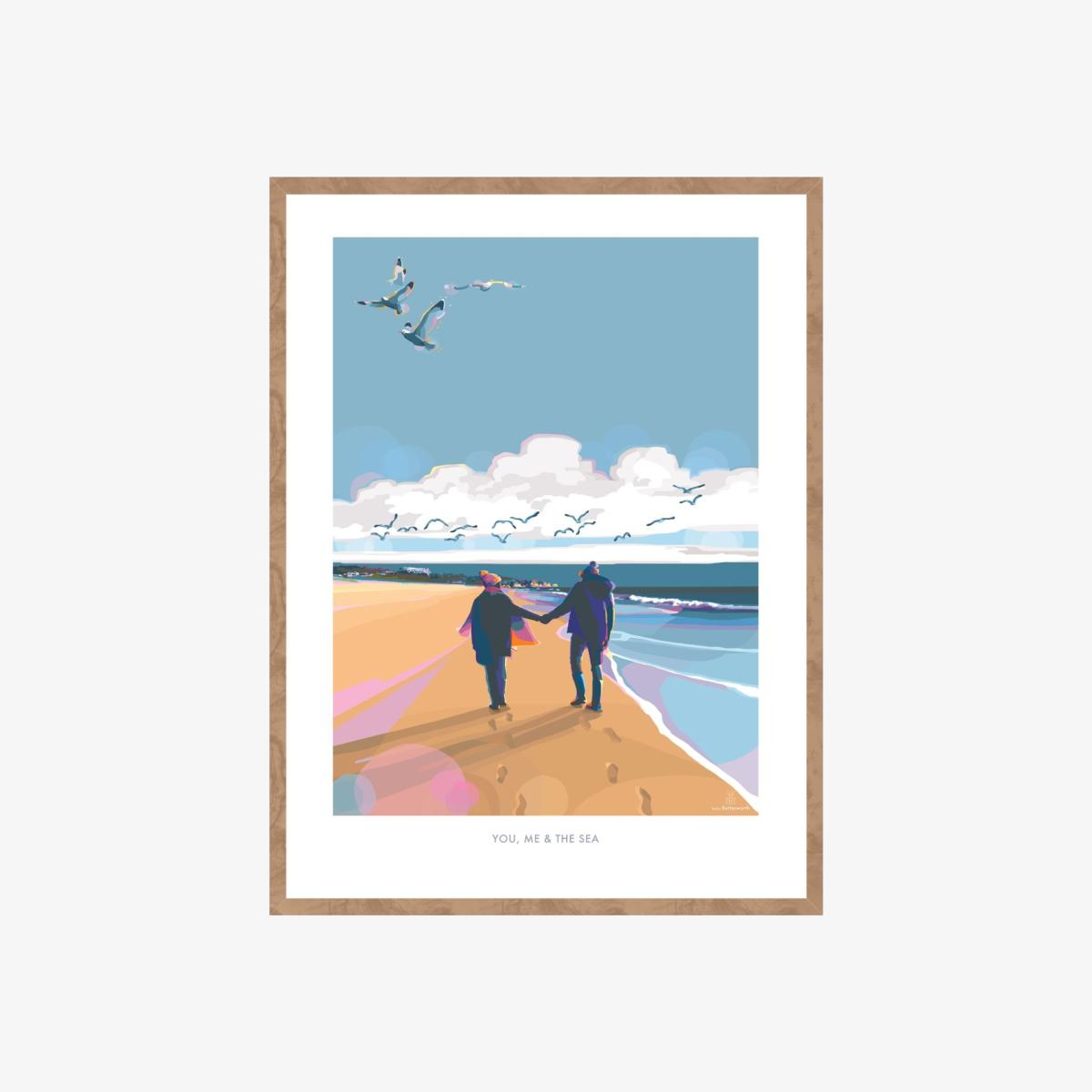 You, Me & The Sea Inspirational Quote Print | A4 | 210 X 297Mm | Becky Bettesworth – image 1