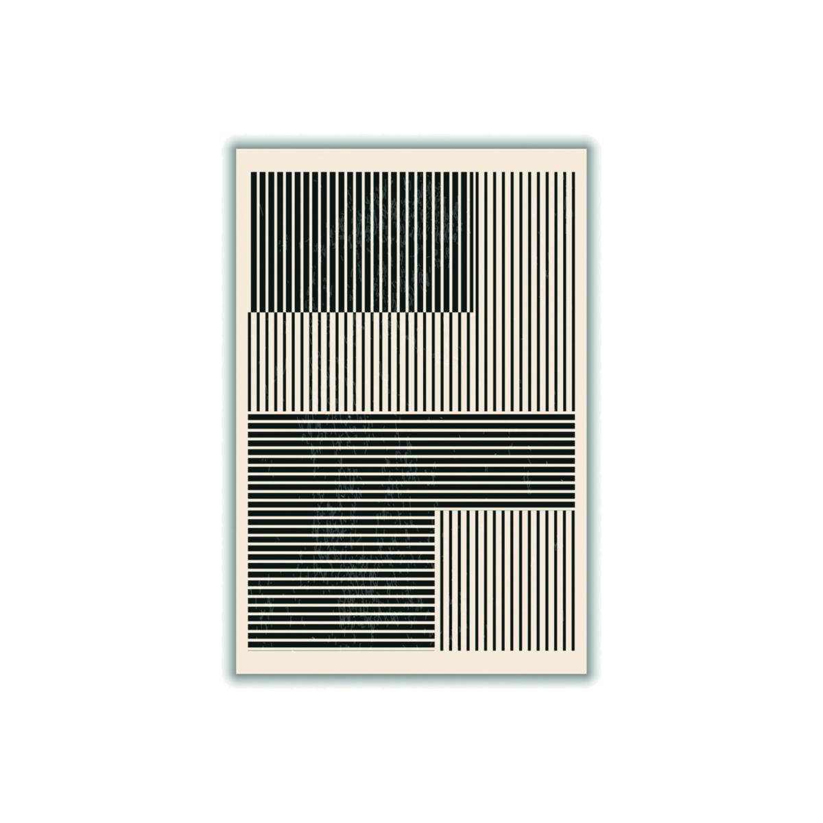 Black & White Geometric Shapes 4 A4 210 X 297Mm Stanley Print House – image 1