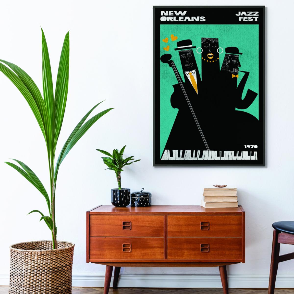 Blue New Orleans Jazz Fest Small Stanley Print House – image 3