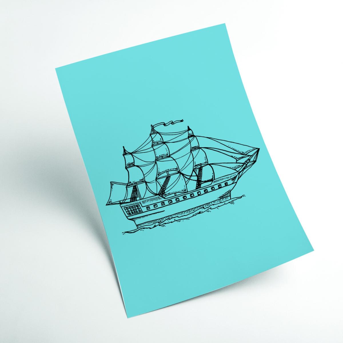 Blue Above Sea A4 210 X 297Mm Stanley Print House – image 2