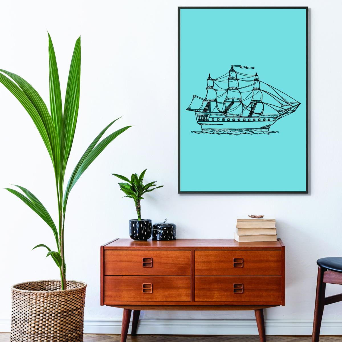 Blue Above Sea A4 210 X 297Mm Stanley Print House – image 3