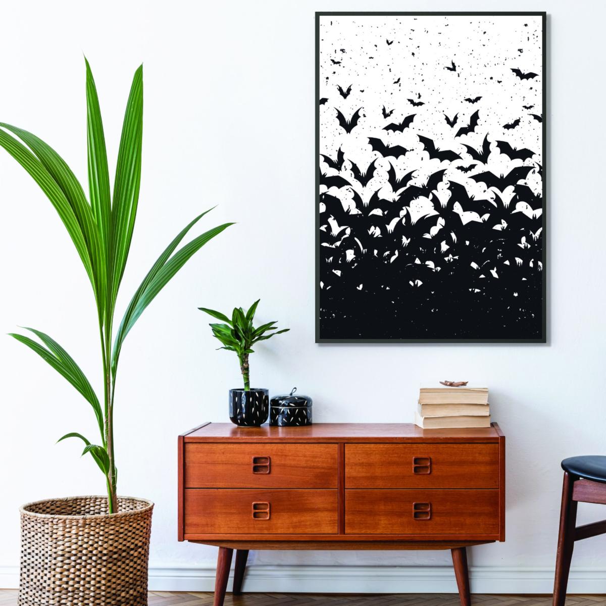 Black Look At All These Bats A3 297 X 420Mm Stanley Print House – image 3