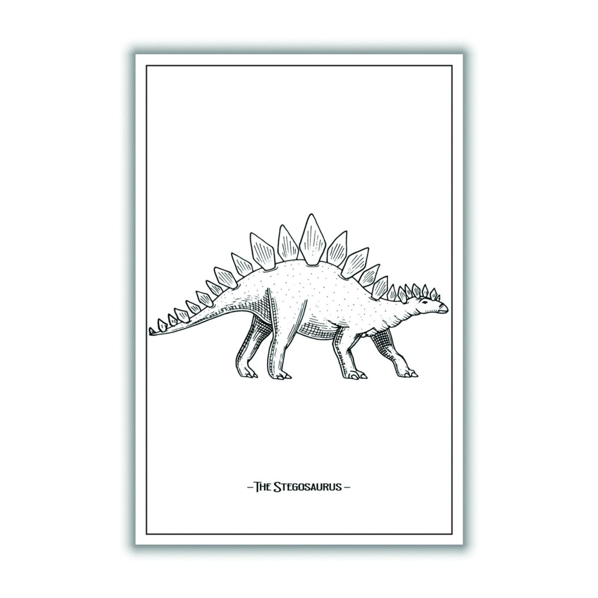Black The Stegosaurus A3 297 X 420Mm Stanley Print House – image 3
