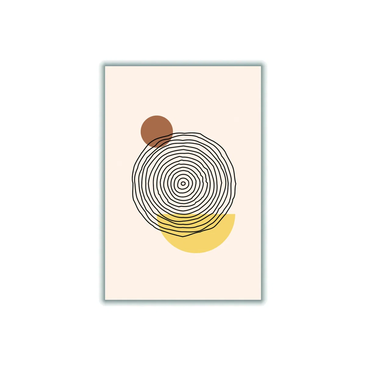 Brown Geometric Abstract Shapes Iii A2 420 X 594Mm Stanley Print House – image 1