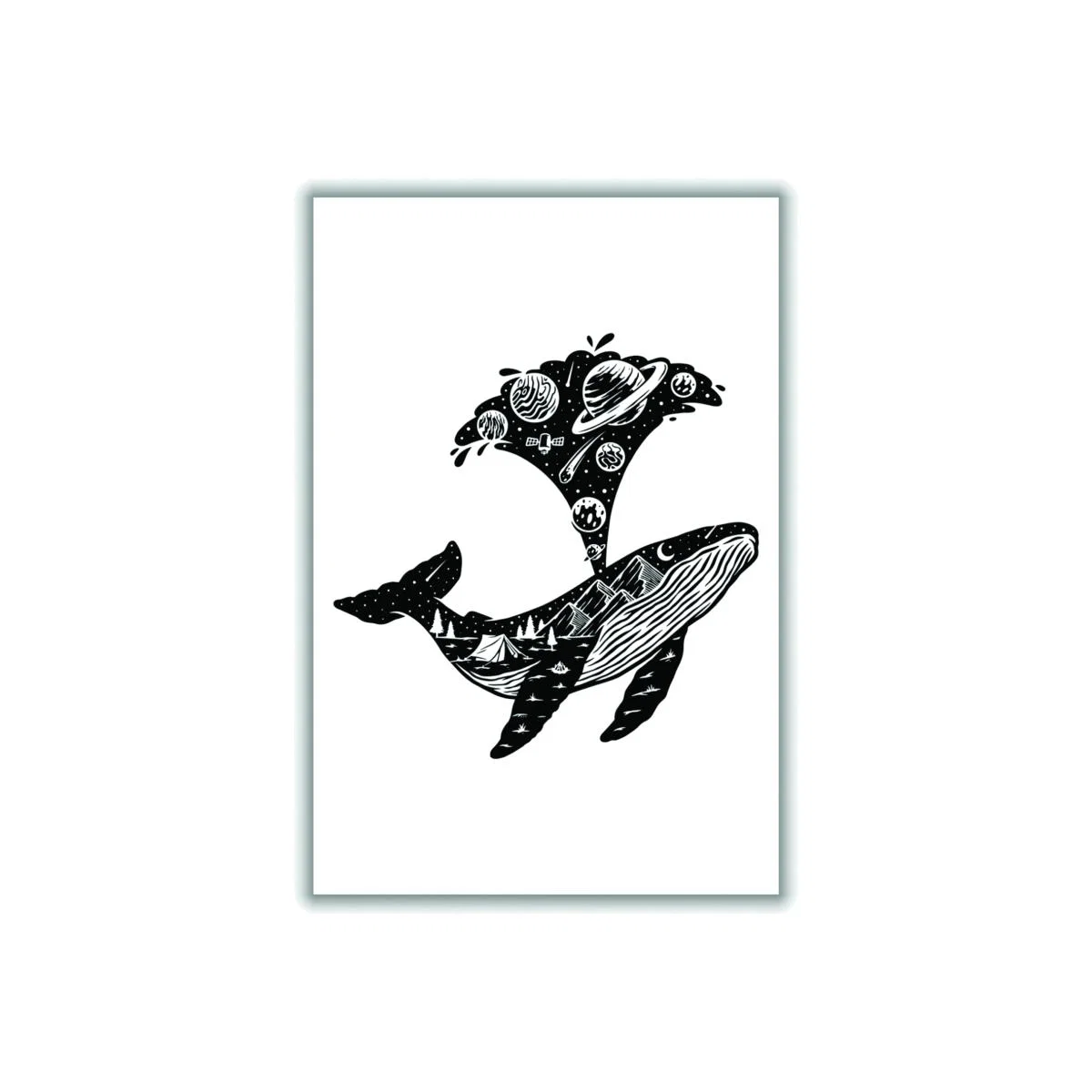 Black Humpback Universe Xxs Stanley Print House – image 1