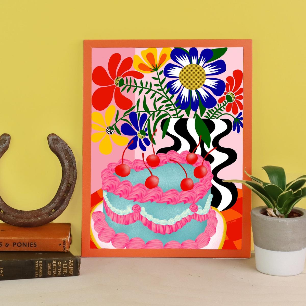 Funky Cake A3 Art Print The Neighbourhood Threat – image 2