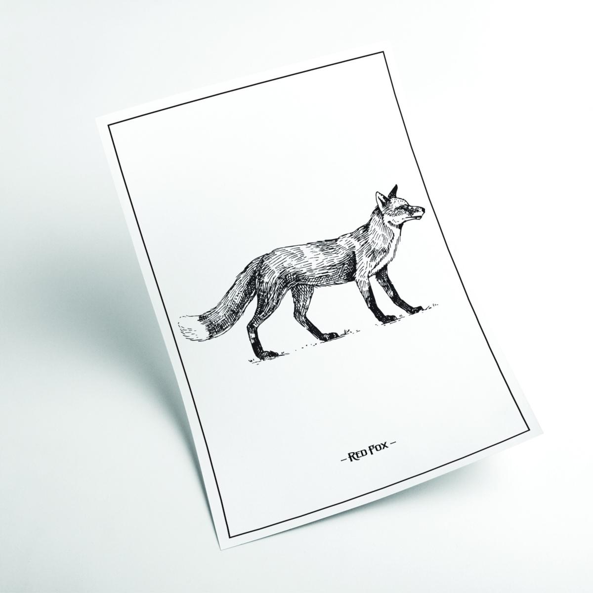 Black Red Fox Small Stanley Print House – image 2
