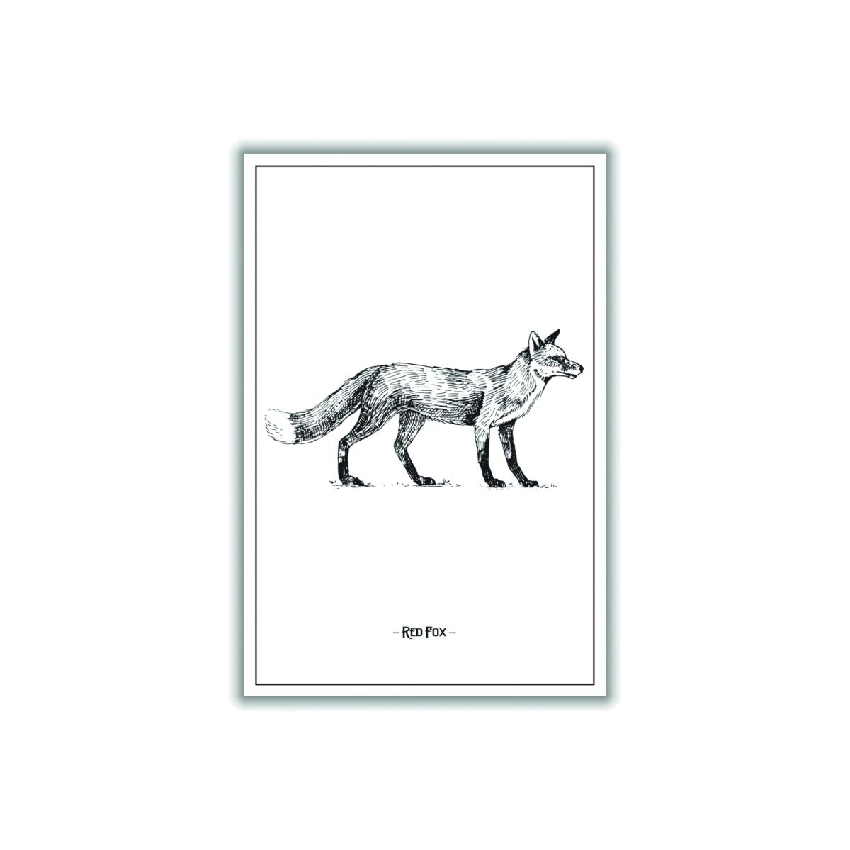 Black Red Fox Small Stanley Print House – image 1