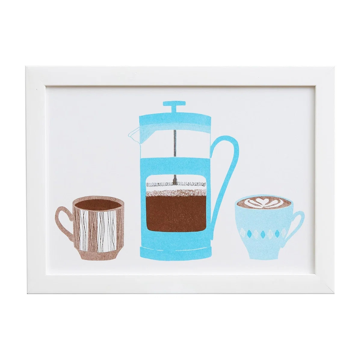 Coffee O'clock Risograph Print A4 Rosa & Clara Designs – image 1