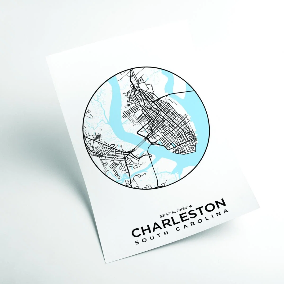 Blue Map Of Charleston Xxs Stanley Print House – image 2