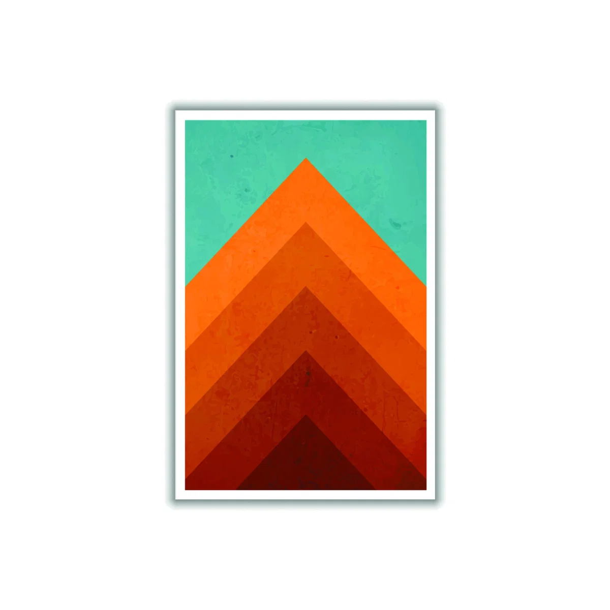 Yellow / Orange Orange Peak Mountain A1 594 X 841Mm Stanley Print House – image 1