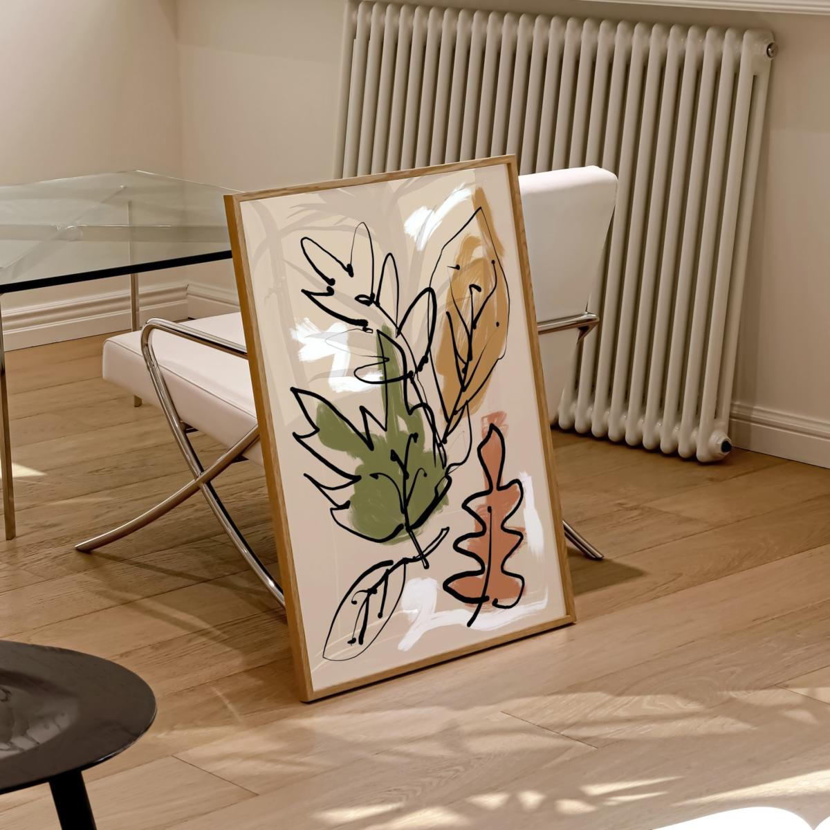 Neutrals Leaves Art Print - A3 Natalie Cass Art – image 4